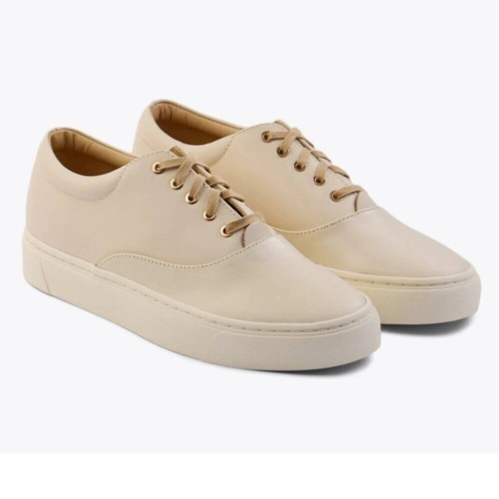 Nisolo Everyday Classic Leather Sneaker Water Resistant 10 Bone